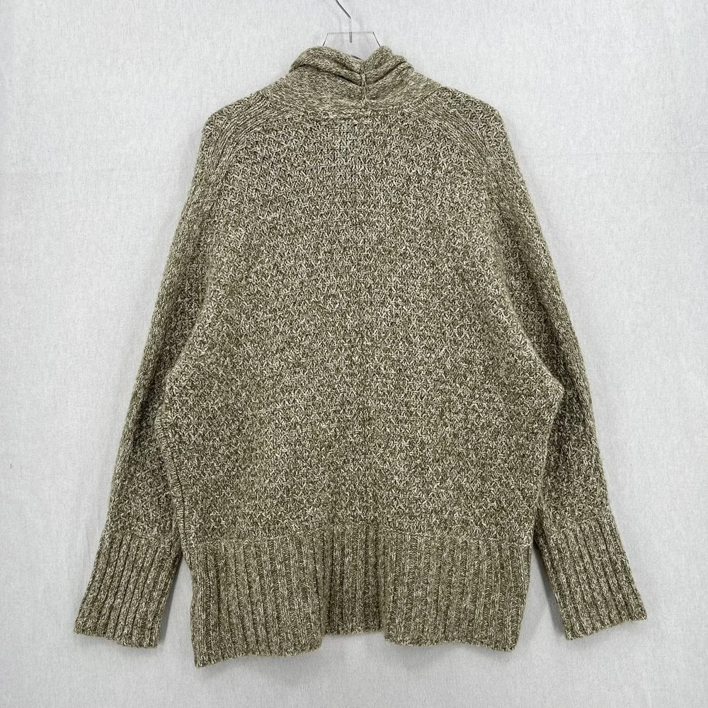 ANTHROPOLOGIE ANGEL OF THE NORTH Sweater Womens Large Green Open Knit Cardigan - Picture 2 of 10